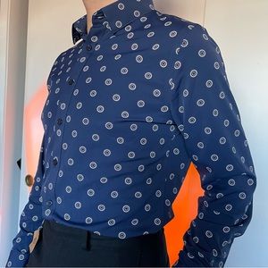 Navy Blue Express Shirt with Pattern
